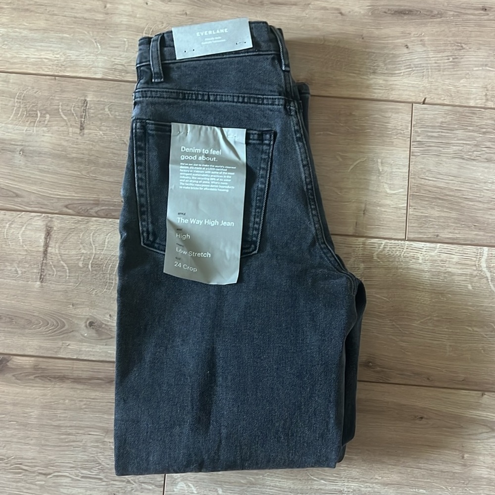 [NEW W/ TAGS] Everlane The Way-High® Crop Jean in Washed Black - Picture 2 of 6